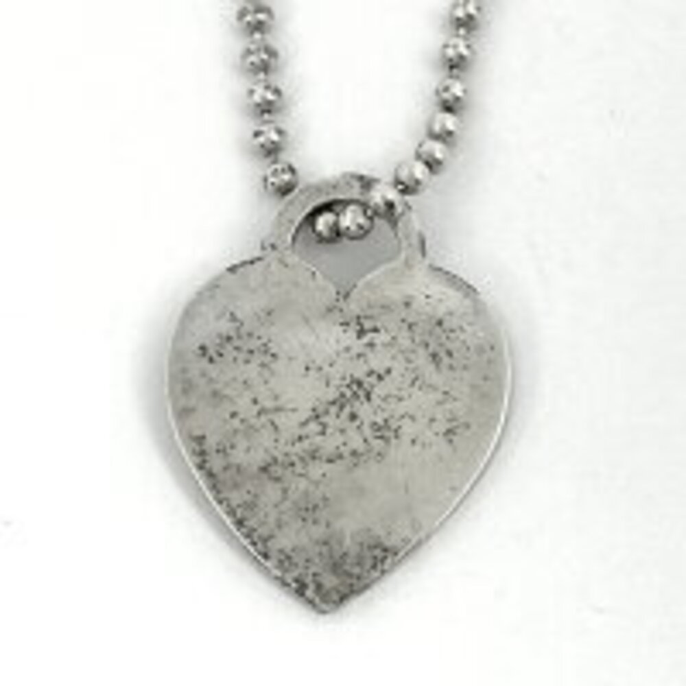 Tiffany Co to Necklace Heart Motif Long Sterling Silver